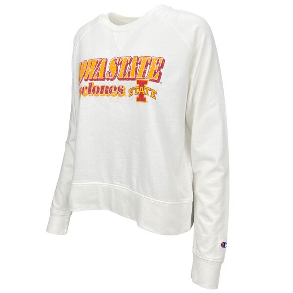 Champion® Women's I-State White French Terry Crewneck